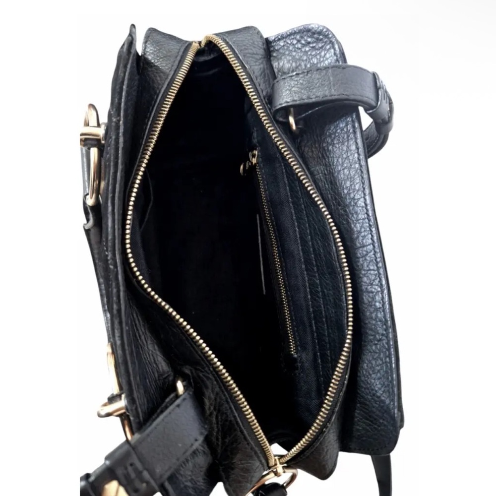 See By Chloe Small Paige Black suede and gold hardware crossbody Satchel - Picture 8 of 12